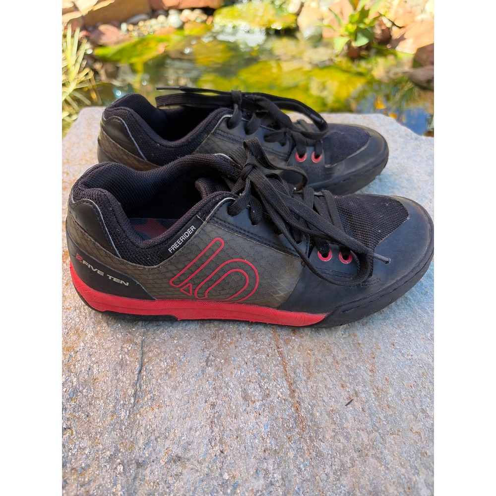 Five Ten Freerider Contact MTB Shoes Black Red Mens 7.5 Womens 9 5257 Stealth